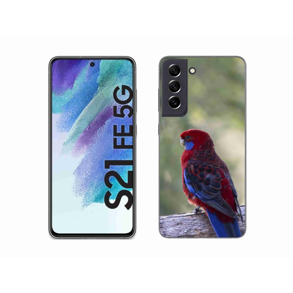 Zselés borítás mmCase Samsung Galaxy S21 FE készülékhez - papagáj rózsa