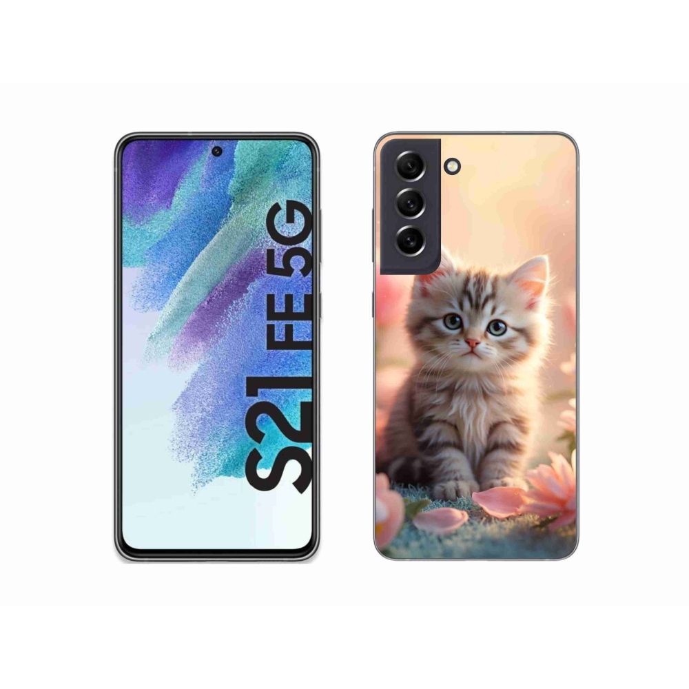 Gél borítás mmCase Samsung Galaxy S21 FE - aranyos cica 8