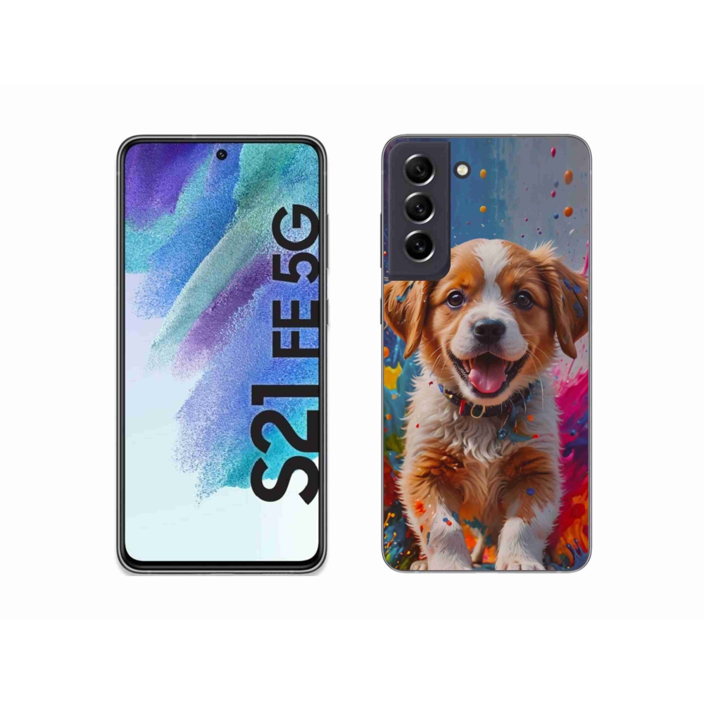 Gél borítás mmCase Samsung Galaxy S21 FE - aranyos kiskutya 3