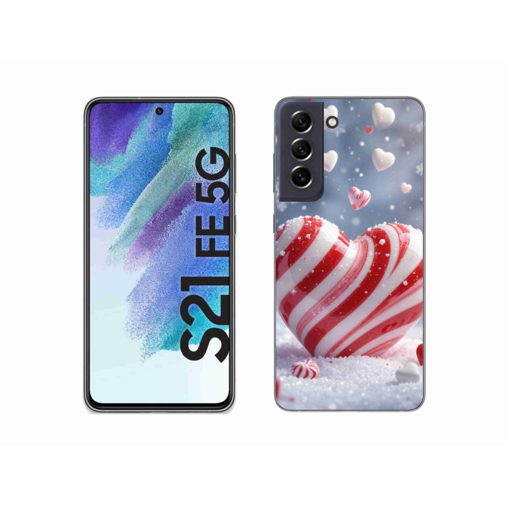 Gél borítás mmCase Samsung Galaxy S21 FE készülékhez - édes szívecske
