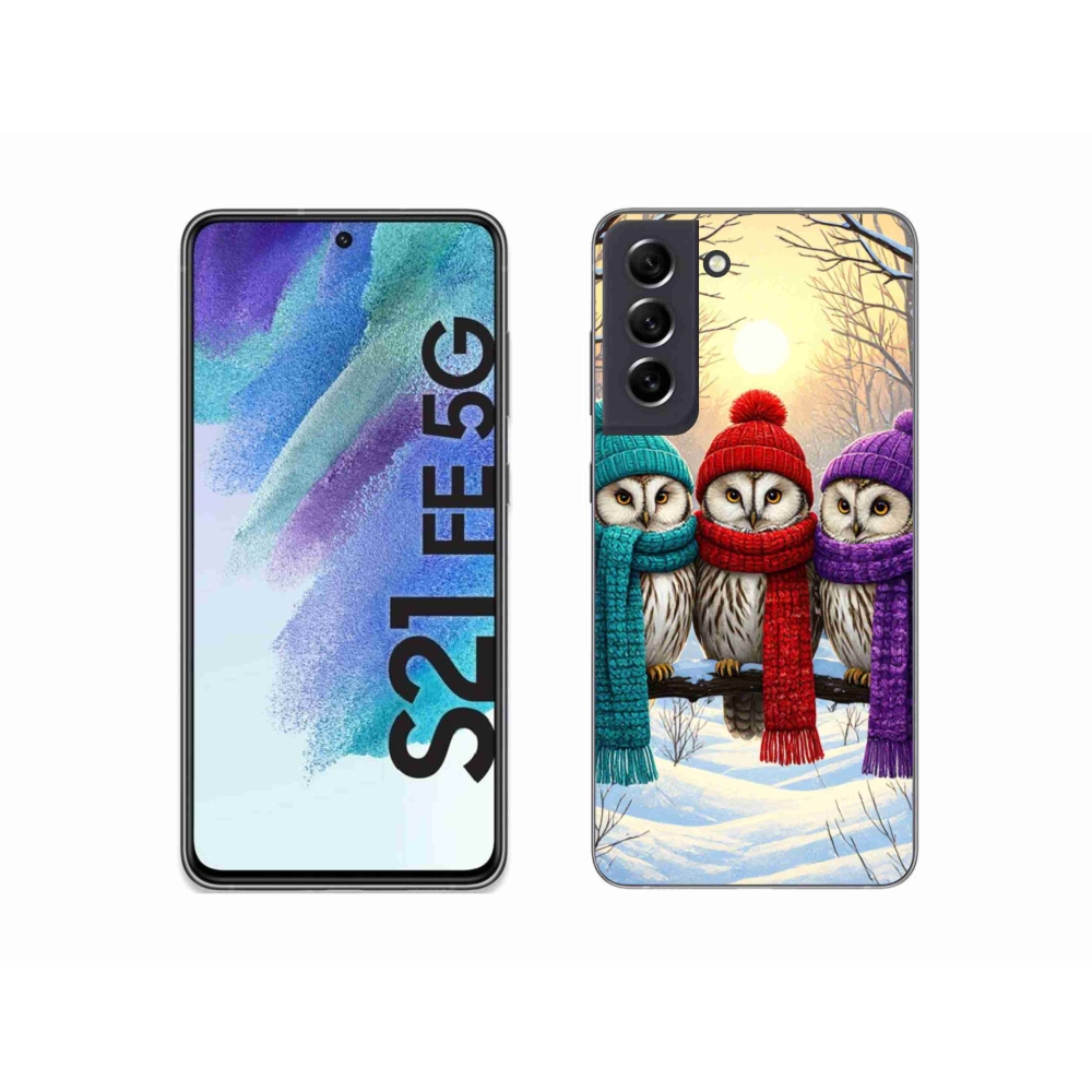 Gél borítás mmCase Samsung Galaxy S21 FE készülékhez - bagoly barátok