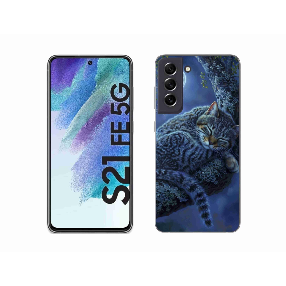 Gél borítás mmCase Samsung Galaxy S21 FE - alvó macska - Samsung Galaxy S21 FE számára