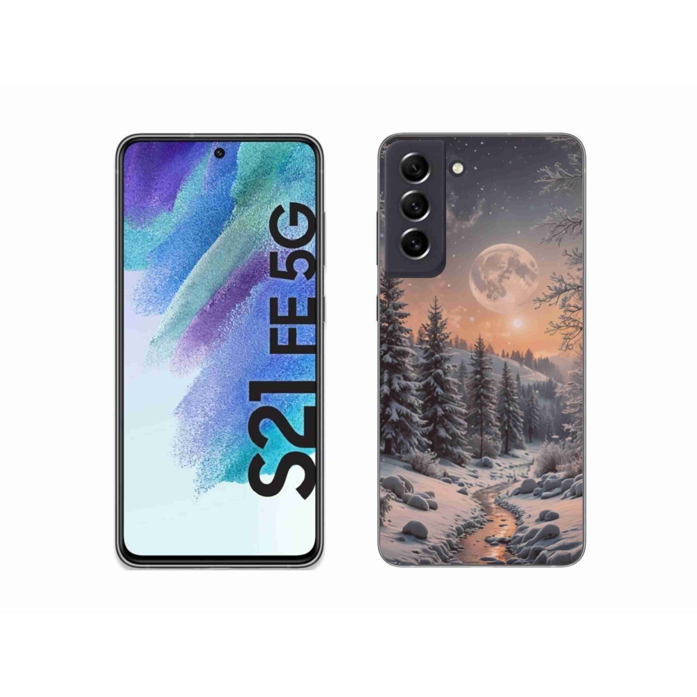 Gél borítás mmCase Samsung Galaxy S21 FE - téli tájkép 2
