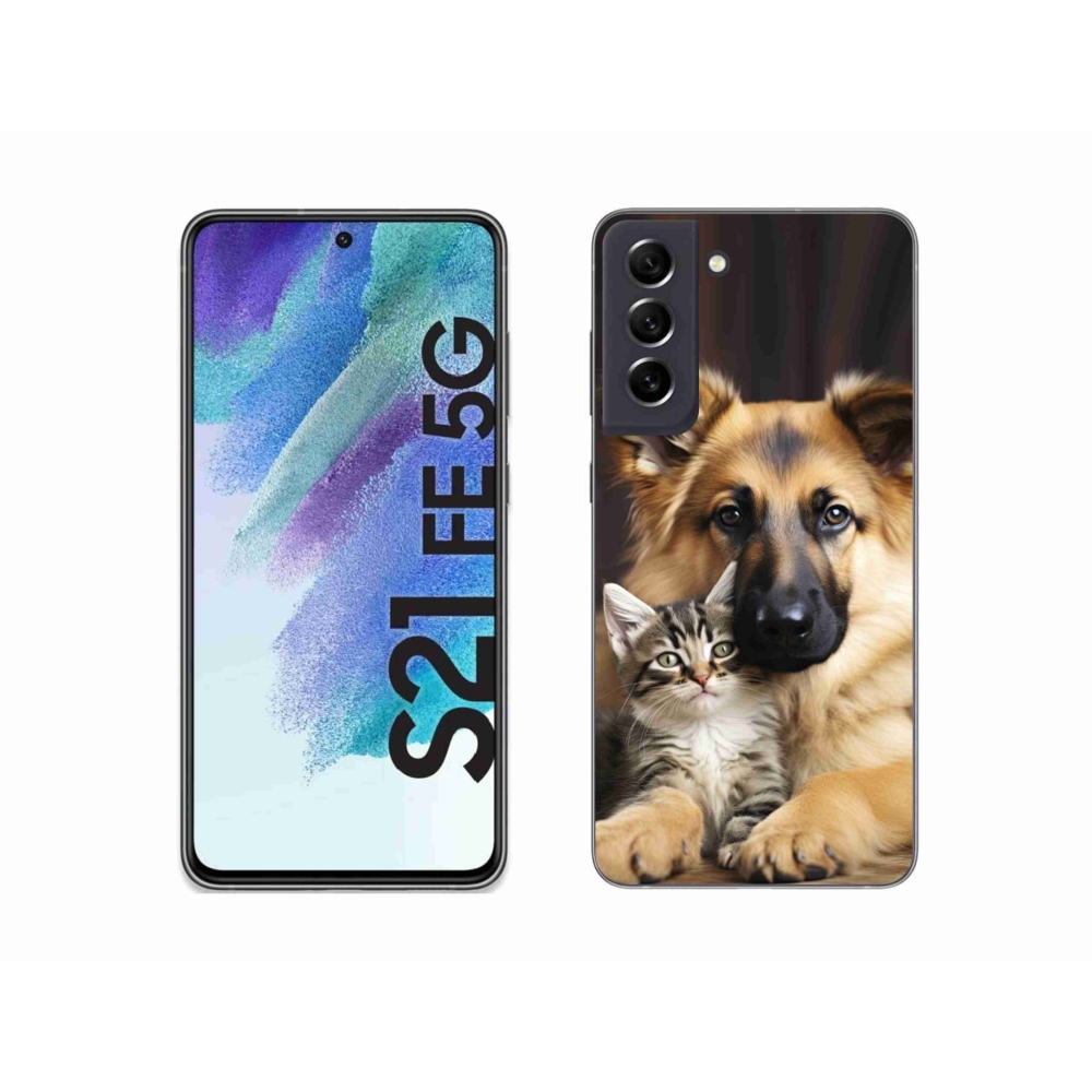 Zselés borítás mmCase Samsung Galaxy S21 FE - állati barátság