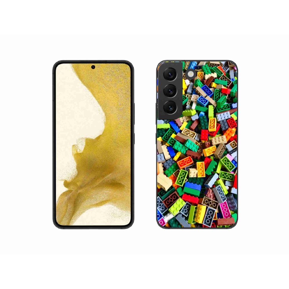 Zselés borítás mmCase Samsung Galaxy S22 5G - színes építőkockákhoz