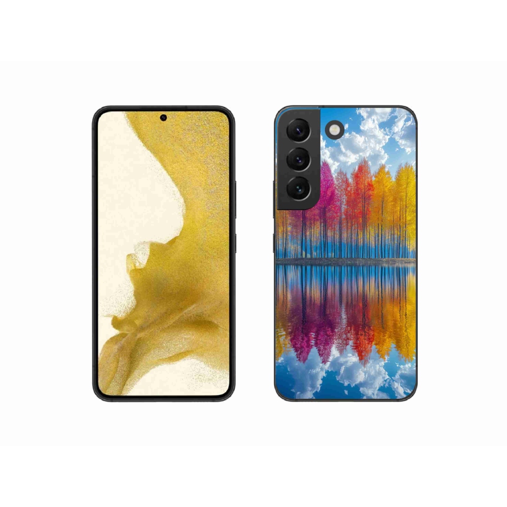 Gél borítás mmCase Samsung Galaxy S22 5G - színes fákhoz