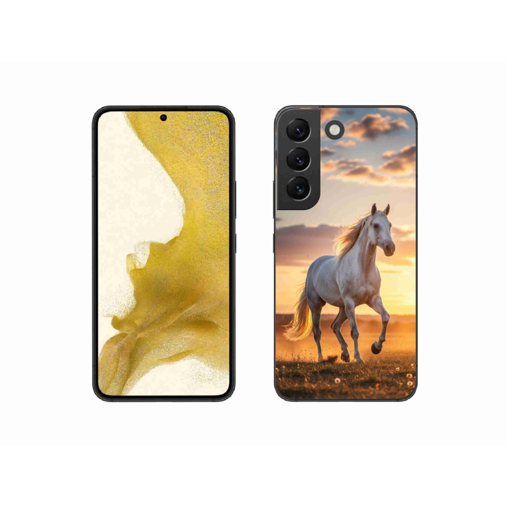 Gél borító mmCase Samsung Galaxy S22 5G - futó fehér ló 2