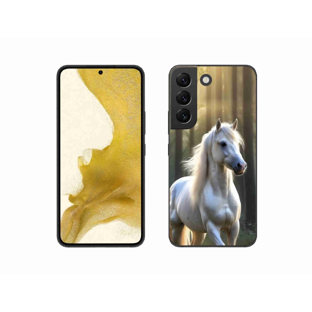 Zselés borítás mmCase Samsung Galaxy S22 5G - fehér ló 3