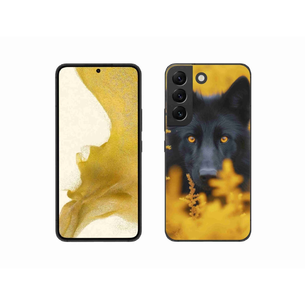 Zselés borítás mmCase Samsung Galaxy S22 5G - fekete farkas 2