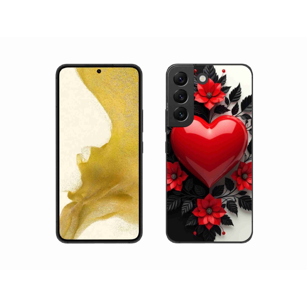 Gél védőhuzat mmCase Samsung Galaxy S22 5G - piros szív