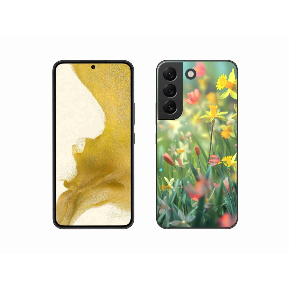 Gél borítás mmCase Samsung Galaxy S22 5G - tavaszi virágok