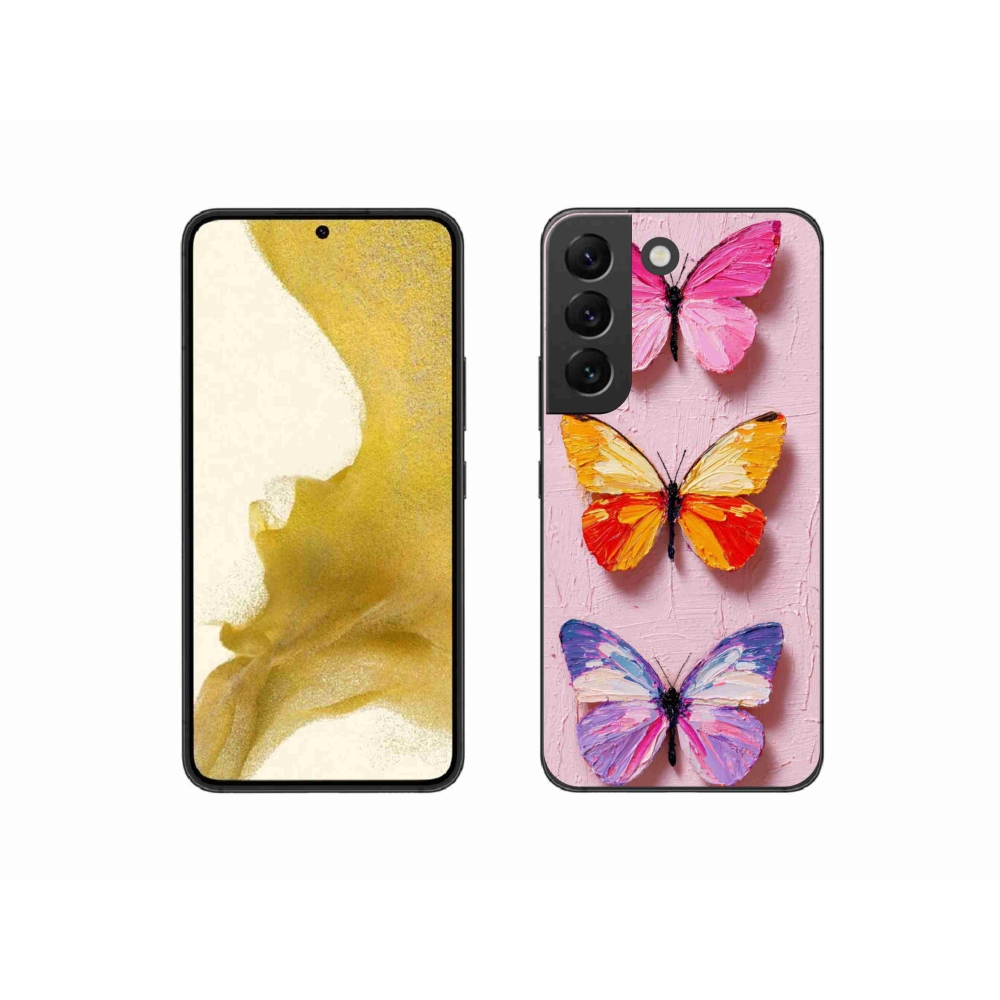 Gél borítás mmCase Samsung Galaxy S22 5G - pillangó szentháromsághoz