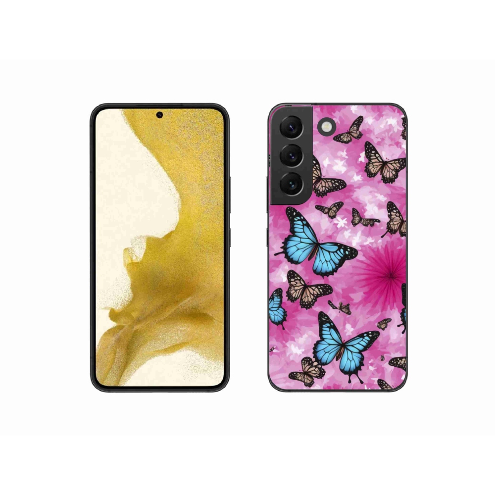 Gél borítás mmCase Samsung Galaxy S22 5G - pillangókert - Samsung Galaxy S22 5G számára