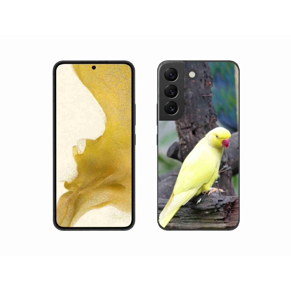 Zselés borítás mmCase Samsung Galaxy S22 5G - papagáj alexander sárga