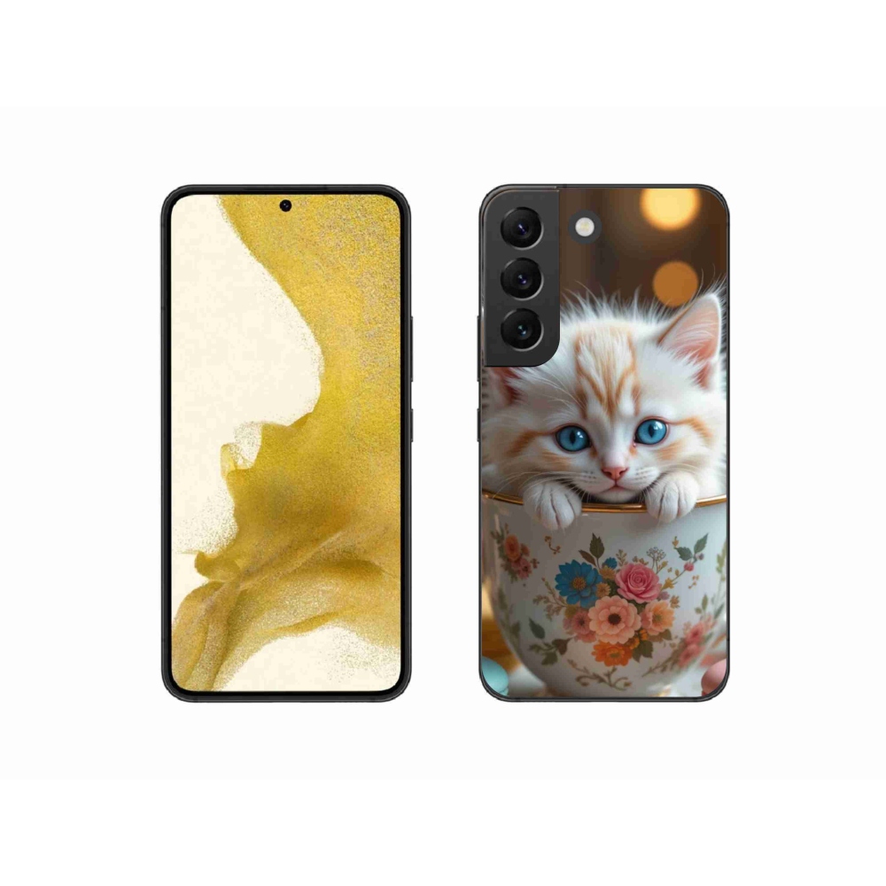 Gél borítás mmCase Samsung Galaxy S22 5G - aranyos cica 6