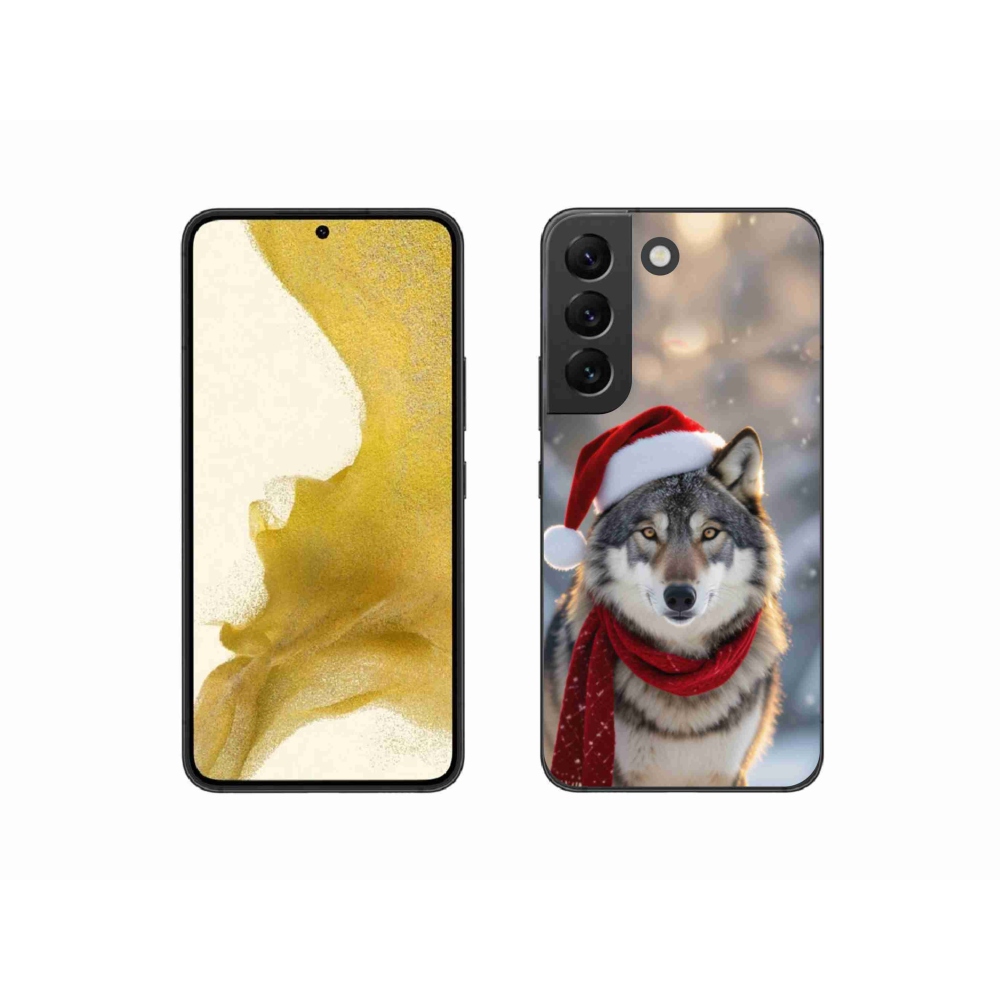 Gél borítás mmCase Samsung Galaxy S22 5G - Karácsonyi farkas