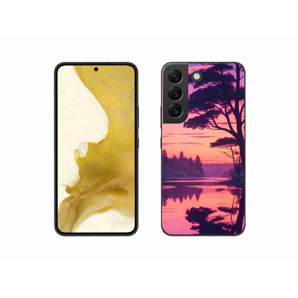 Gél borítás mmCase Samsung Galaxy S22 5G - naplemente a tó felett