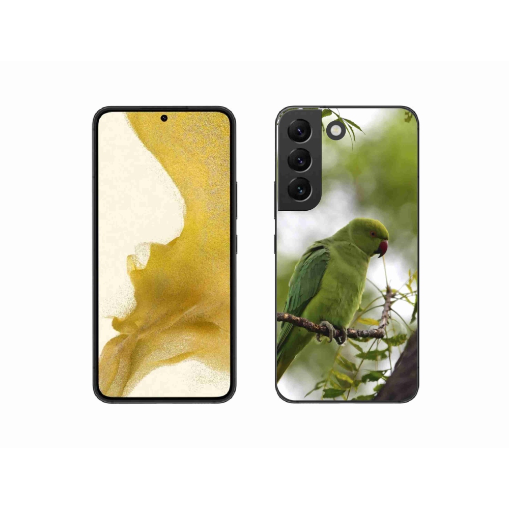 Zselés borítás mmCase Samsung Galaxy S22 5G - zöld papagájhoz