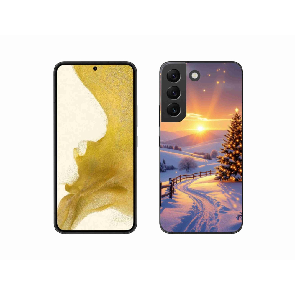 Gél borítás mmCase Samsung Galaxy S22 5G - téli tájkép