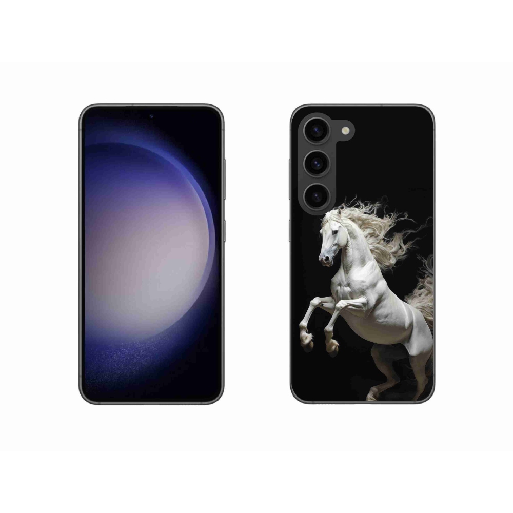 Gél borítás mmCase Samsung Galaxy S23 5G - fehér ló 4