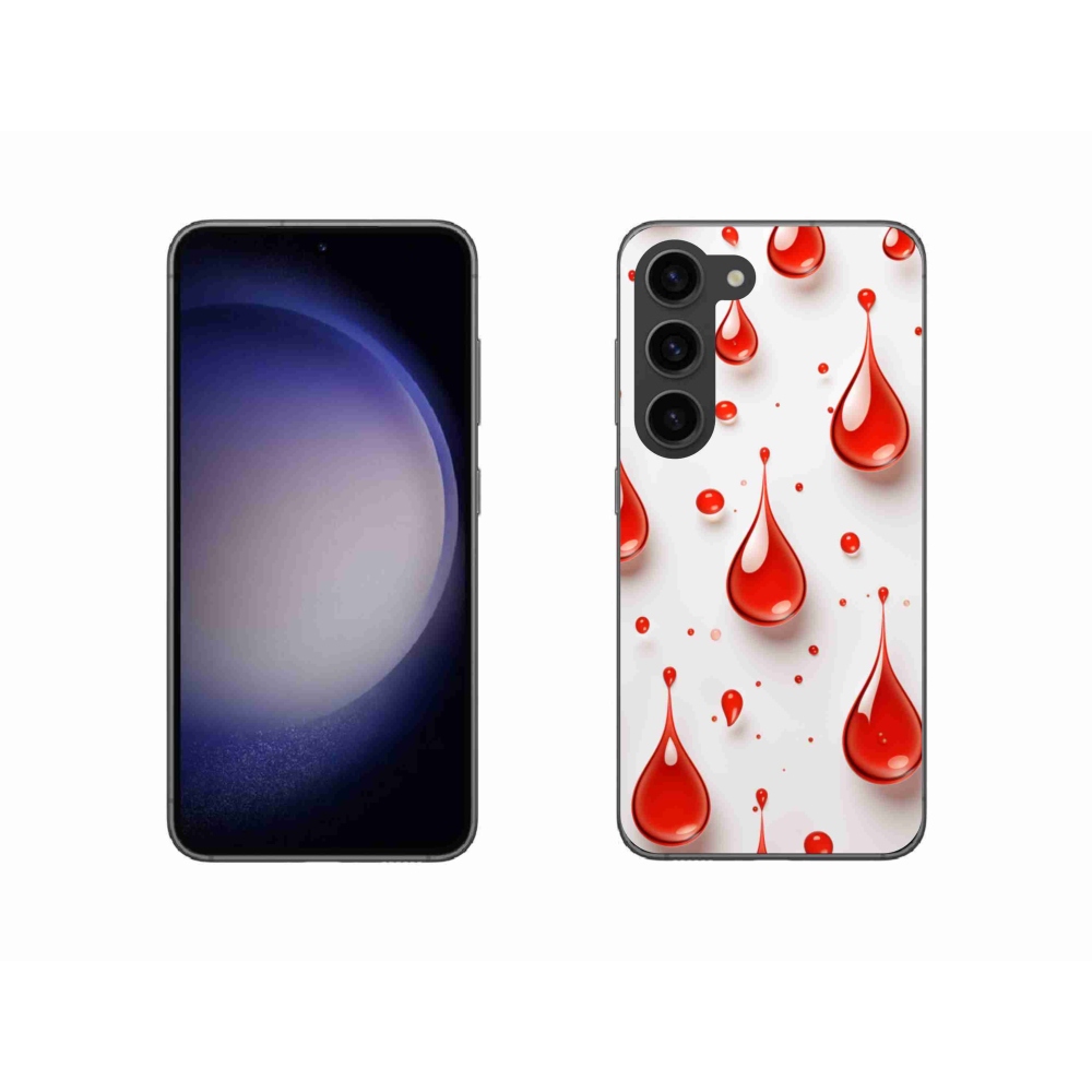 Zselés borítás mmCase Samsung Galaxy S23 5G - piros cseppek