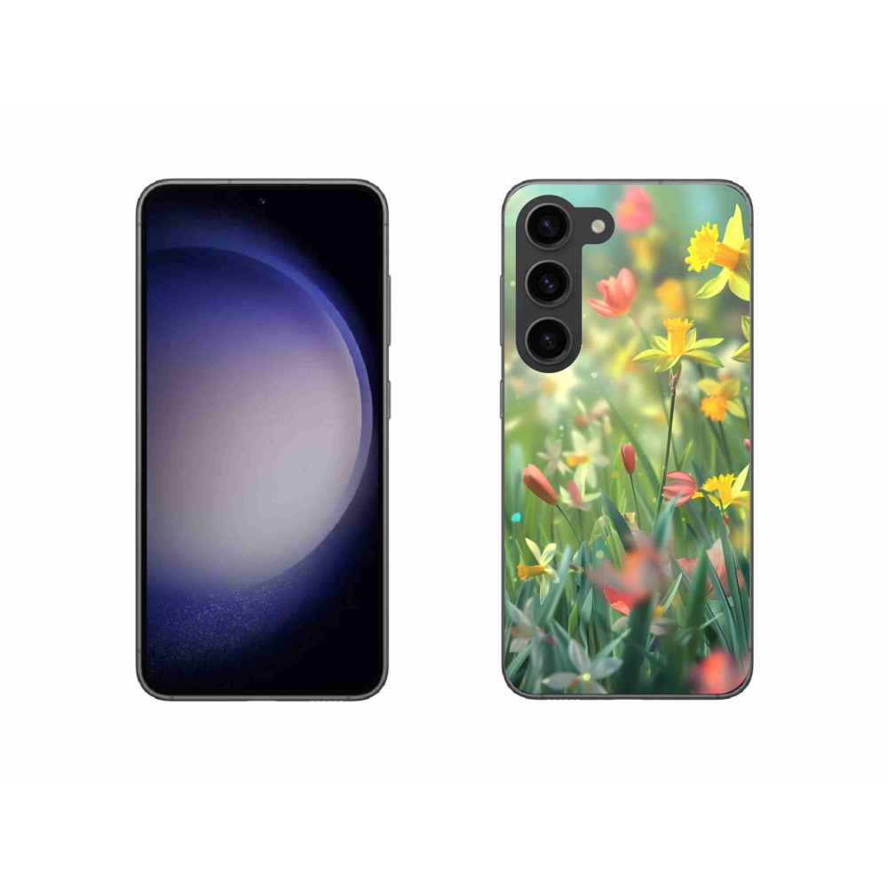 Gél borítás mmCase Samsung Galaxy S23 5G - tavaszi virágok