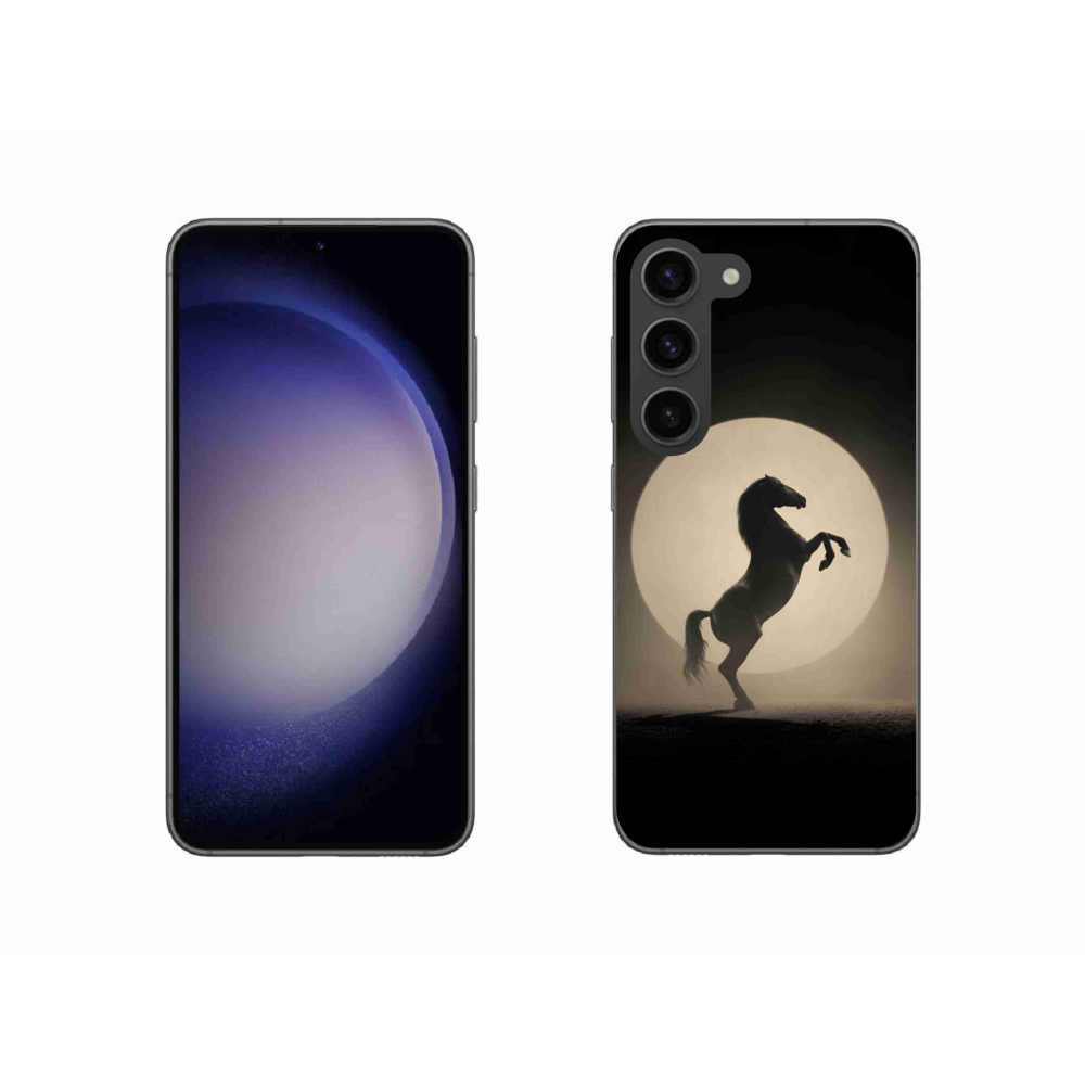 Zselés borítás mmCase Samsung Galaxy S23 5G - ló sziluettje