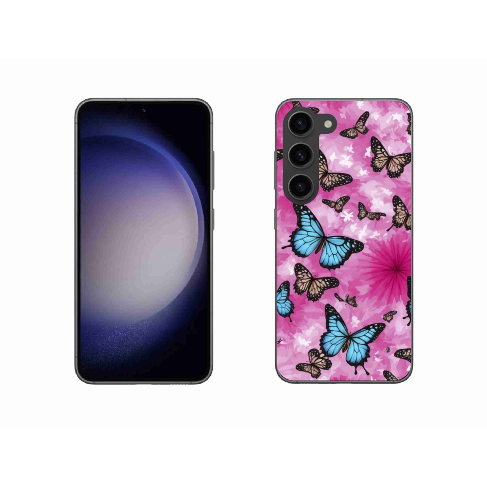 Gél borítás mmCase Samsung Galaxy S23 5G - pillangókert - Samsung Galaxy S23 5G számára