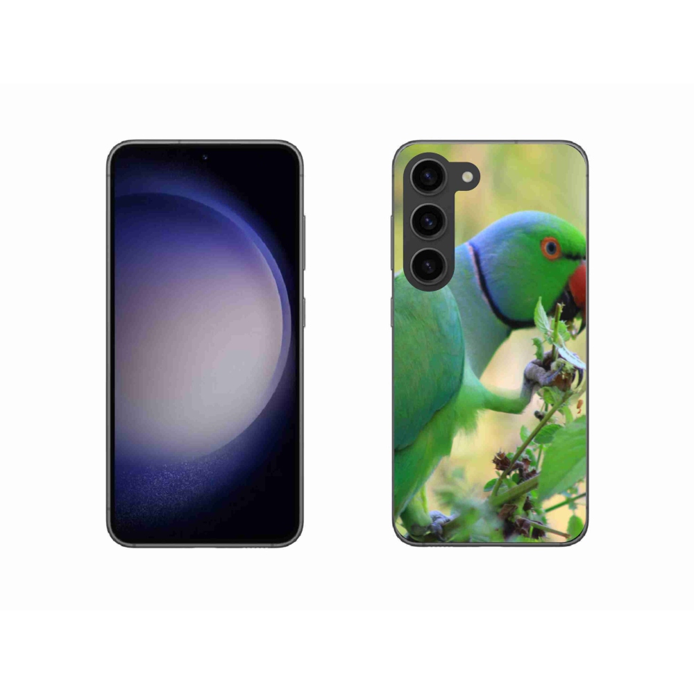Gél borítás mmCase Samsung Galaxy S23 5G - papagáj alexandr