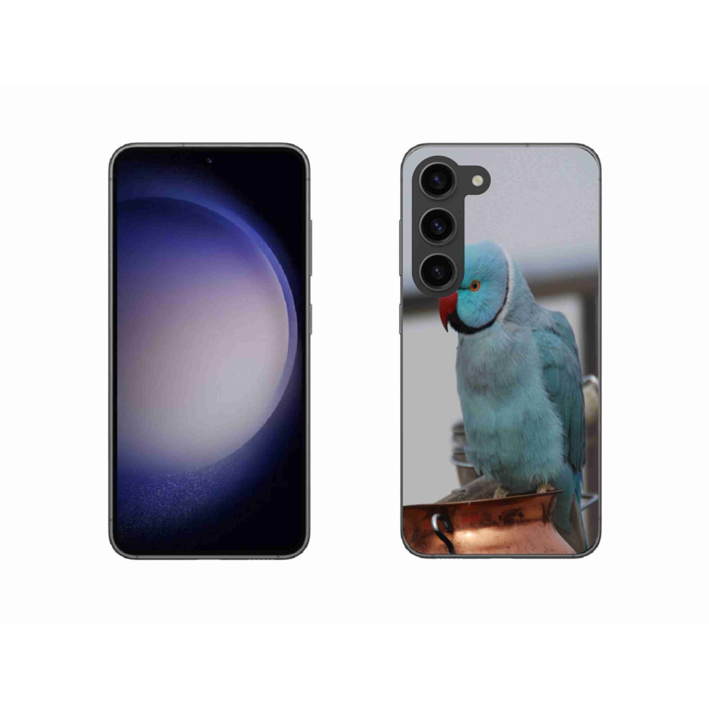 Zselés borítás mmCase Samsung Galaxy S23 5G - papagáj alexander kék