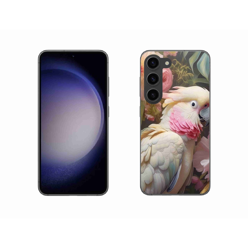 Zselés borítás mmCase Samsung Galaxy S23 5G - papagáj kakadu rózsaszín 2