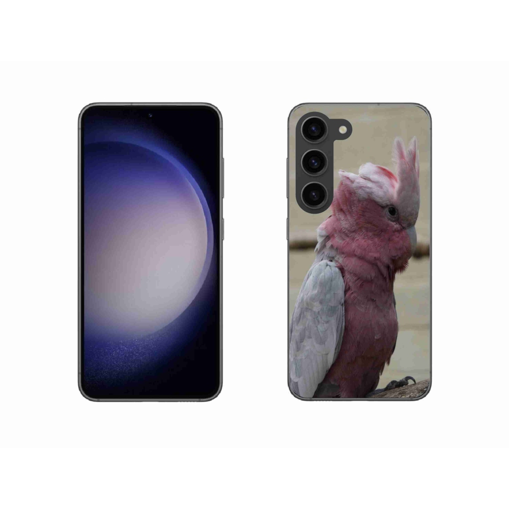 Zselés borítás mmCase Samsung Galaxy S23 5G - papagáj kakadu rózsaszínű