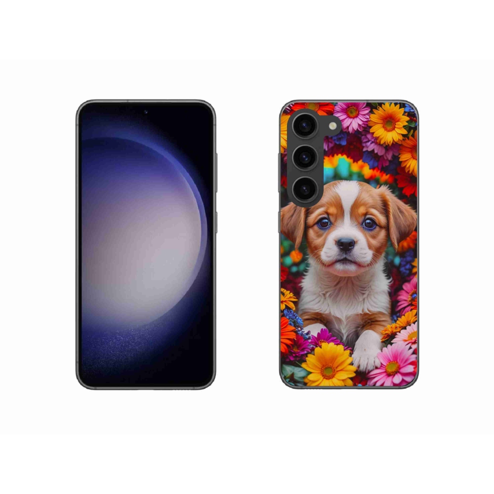 Gél borítás mmCase Samsung Galaxy S23 5G - aranyos kiskutya