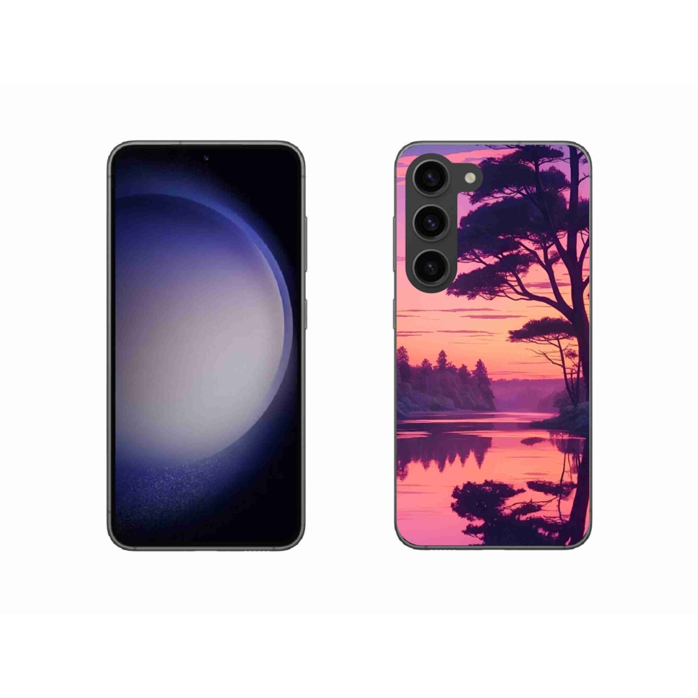 Gél borítás mmCase Samsung Galaxy S23 5G - naplemente a tó felett