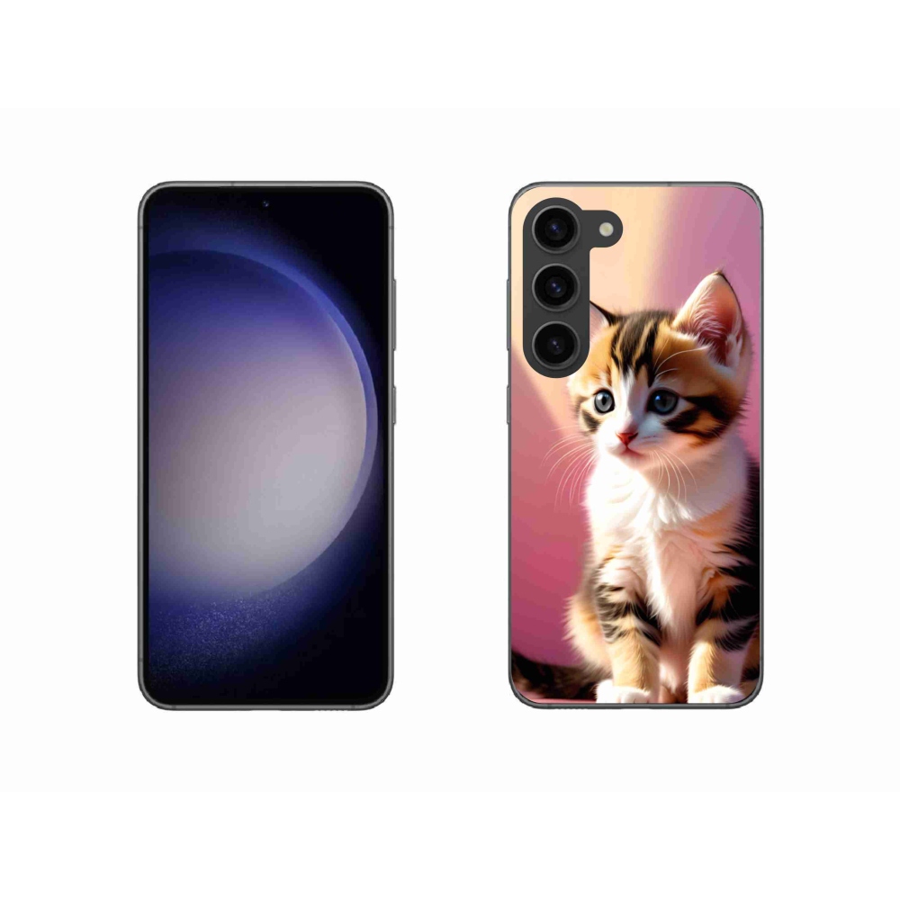 Gél borítás mmCase Samsung Galaxy S23 5G - kíváncsi cica 2