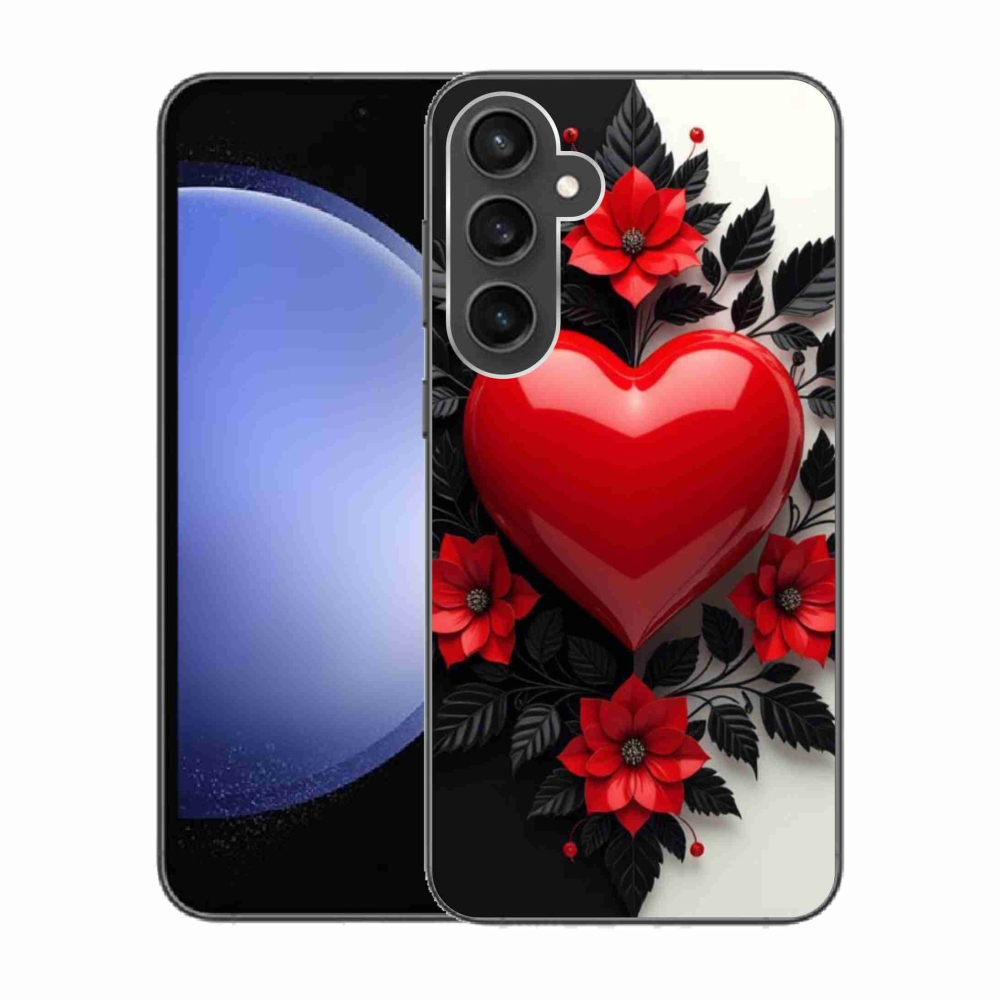 Gél védőhuzat mmCase Samsung Galaxy S23 FE készülékhez - piros szív