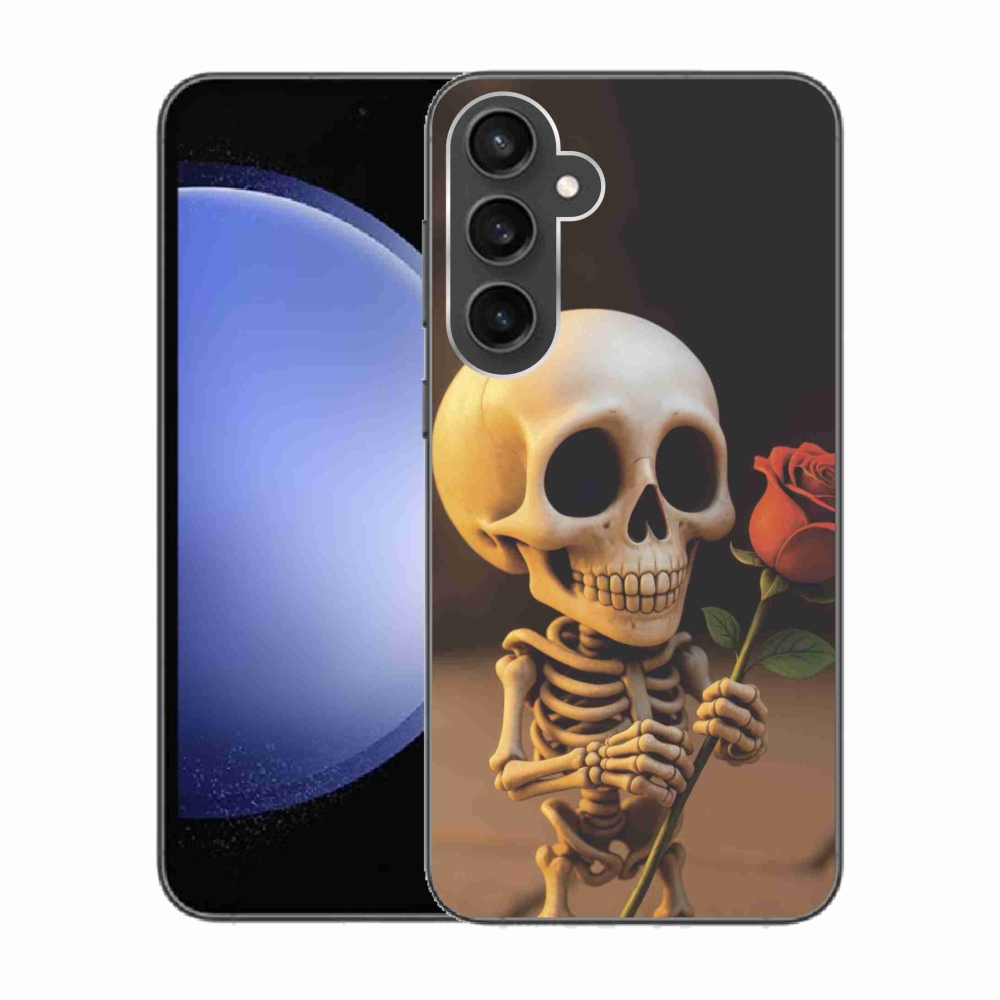 Gél borítás mmCase Samsung Galaxy S23 FE készülékhez - csontváz rózsával