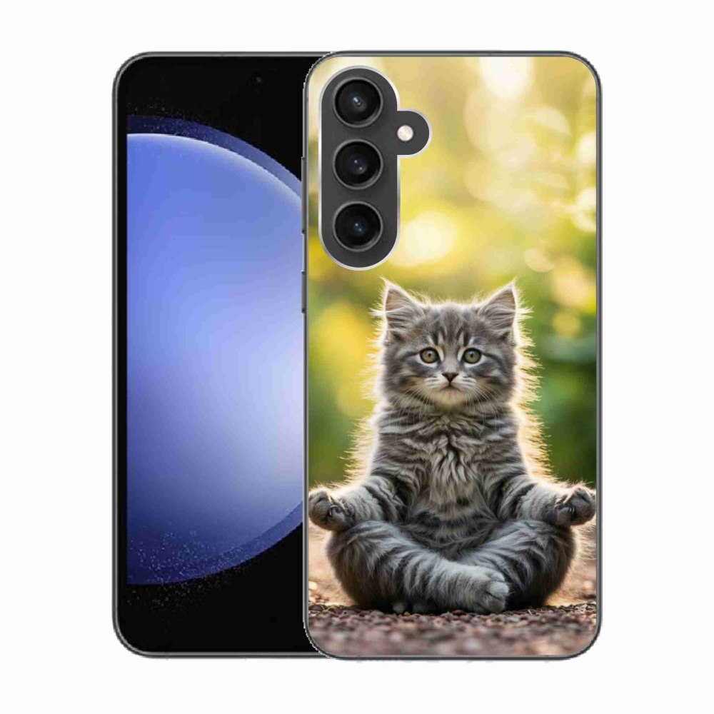 Gél borítás mmCase Samsung Galaxy S23 FE készülékhez - meditáló cica