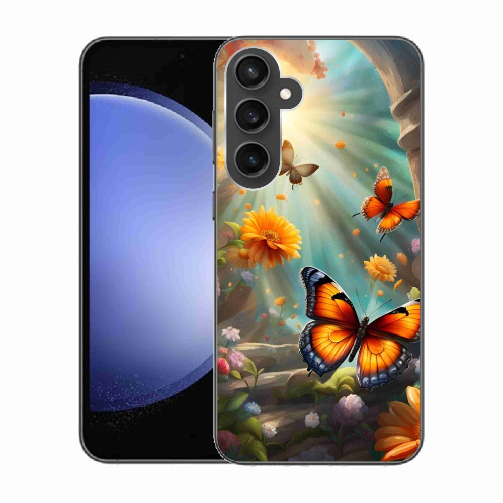 Gél borítás mmCase Samsung Galaxy S23 FE - pillangókert 2