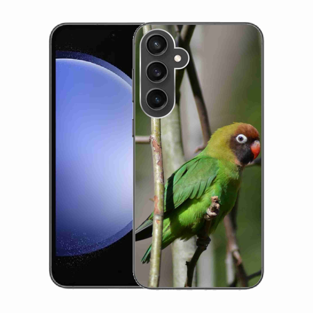 Gél borítás mmCase Samsung Galaxy S23 FE készülékhez - papagáj agapornisz