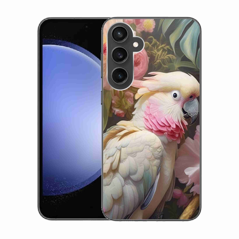 Gél borítás mmCase Samsung Galaxy S23 FE - papagáj kakadu rózsaszín 2