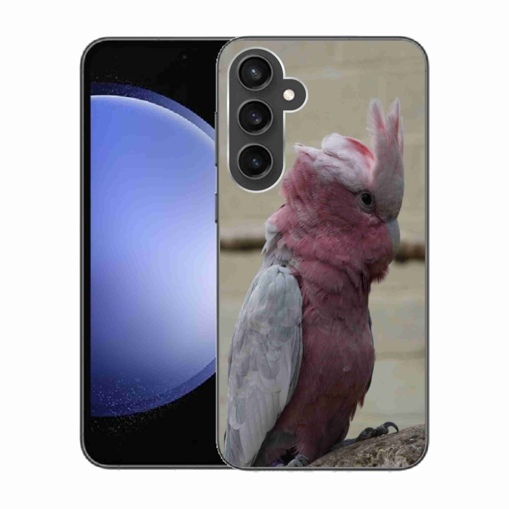 Zselés borítás mmCase Samsung Galaxy S23 FE készülékhez - papagáj kakadu rózsaszínű