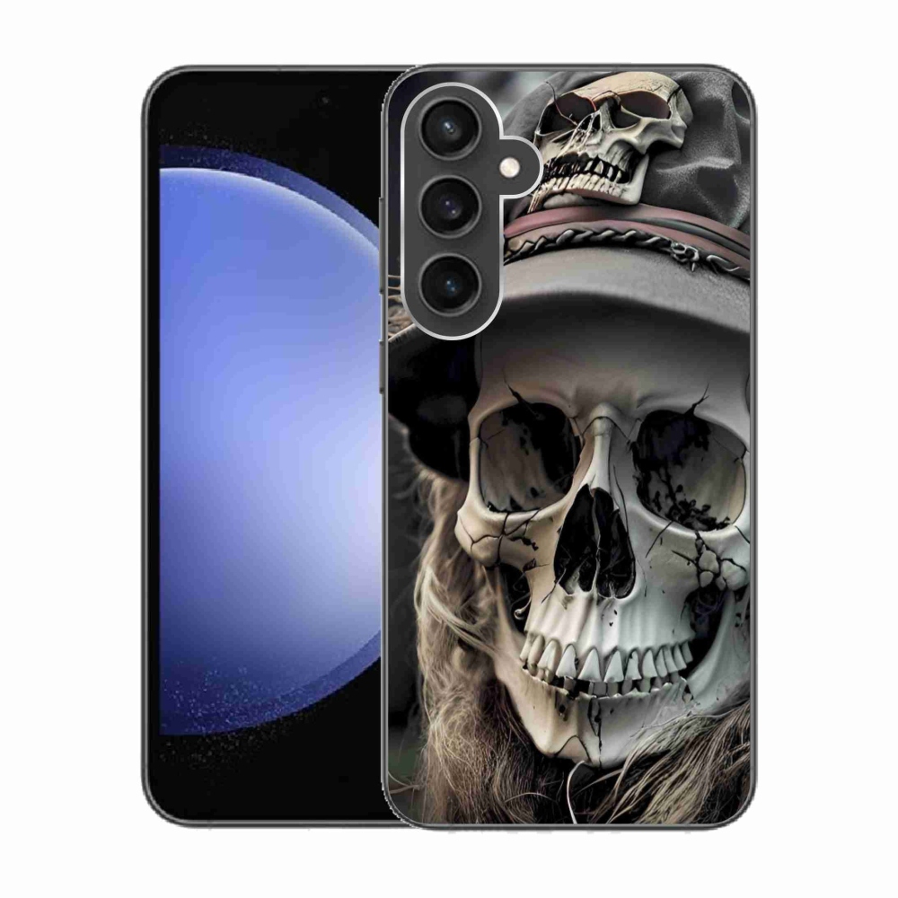 Zselés borítás mmCase Samsung Galaxy S23 FE készülékhez - sötét koponya