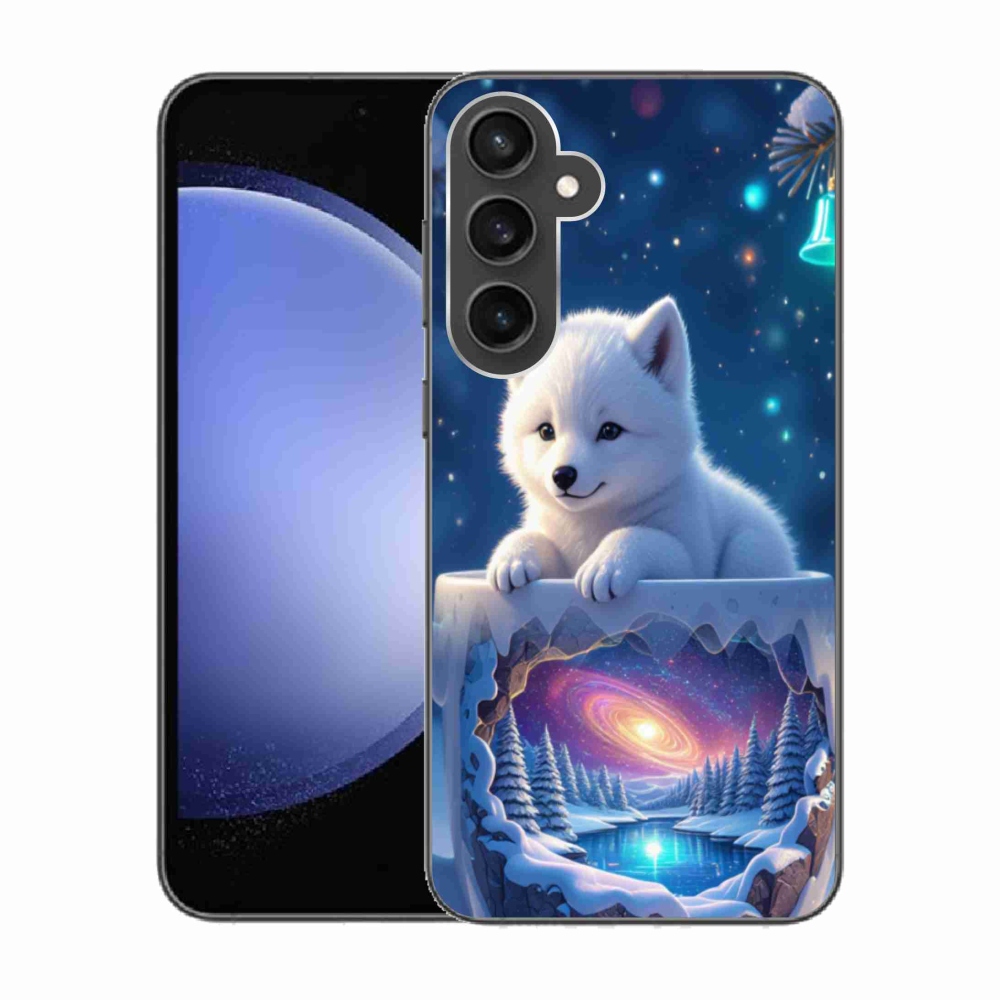 Gél borítás mmCase Samsung Galaxy S23 FE - Karácsonyi kölyökkutya