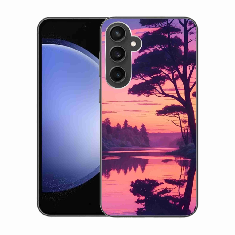 Gél borítás mmCase Samsung Galaxy S23 FE készülékhez - naplemente a tó felett