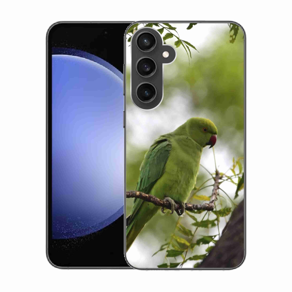 Zselés borítás mmCase Samsung Galaxy S23 FE készülékhez - zöld papagáj