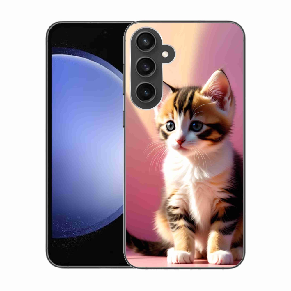 Gél borítás mmCase Samsung Galaxy S23 FE készülékhez - kíváncsi cica 2