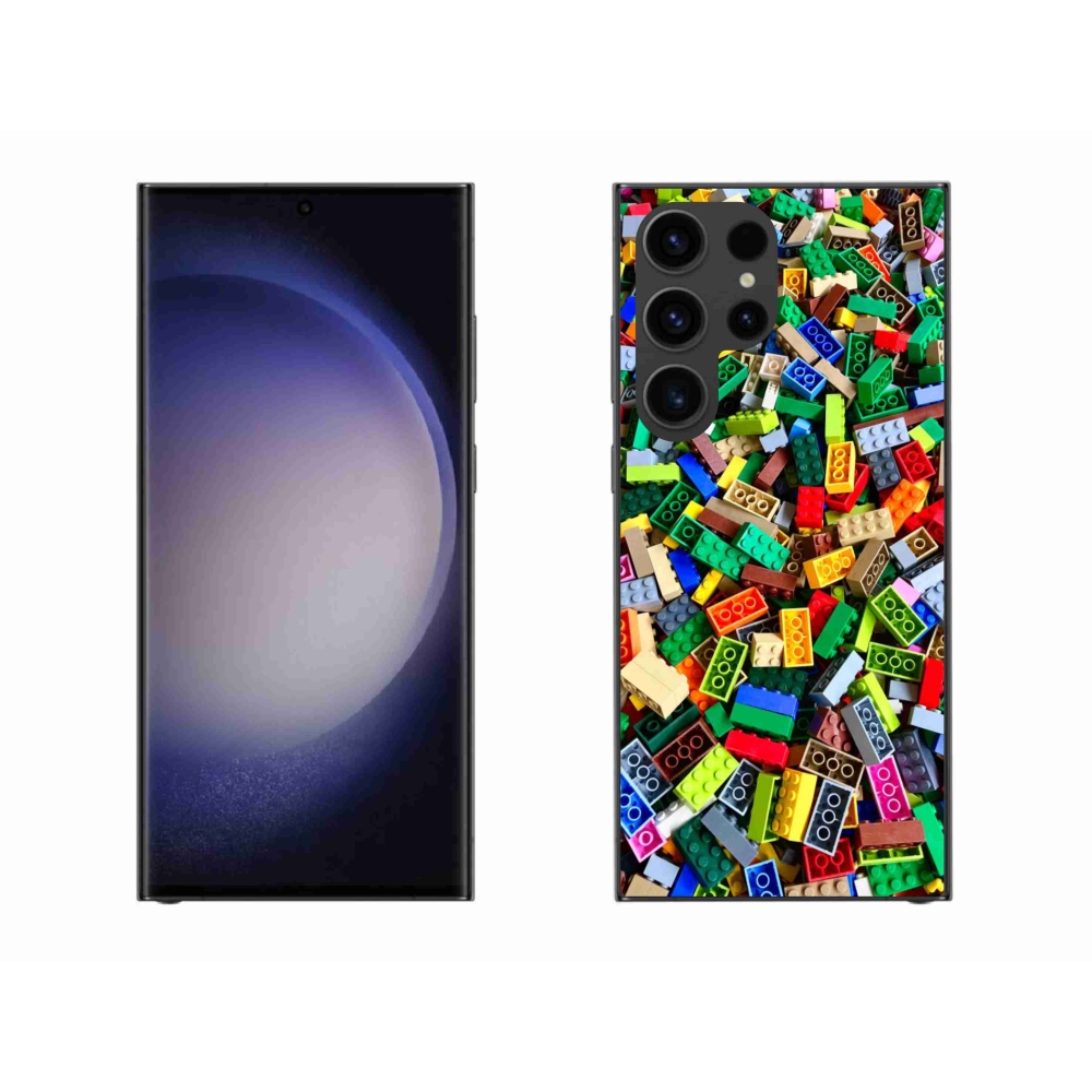 Zselés borítás mmCase Samsung Galaxy S23 Ultra 5G - színes építőkockák Samsung Galaxy S23 Ultra 5G számára