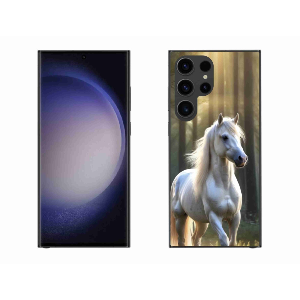 Zselés borítás mmCase Samsung Galaxy S23 Ultra 5G - fehér ló 3