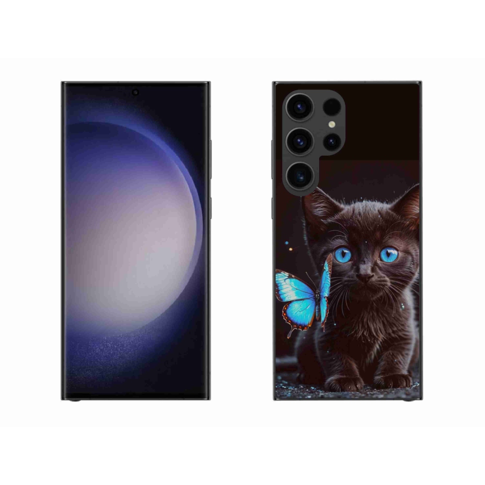 Gél védőhuzat mmCase Samsung Galaxy S23 Ultra 5G - fekete cica 3